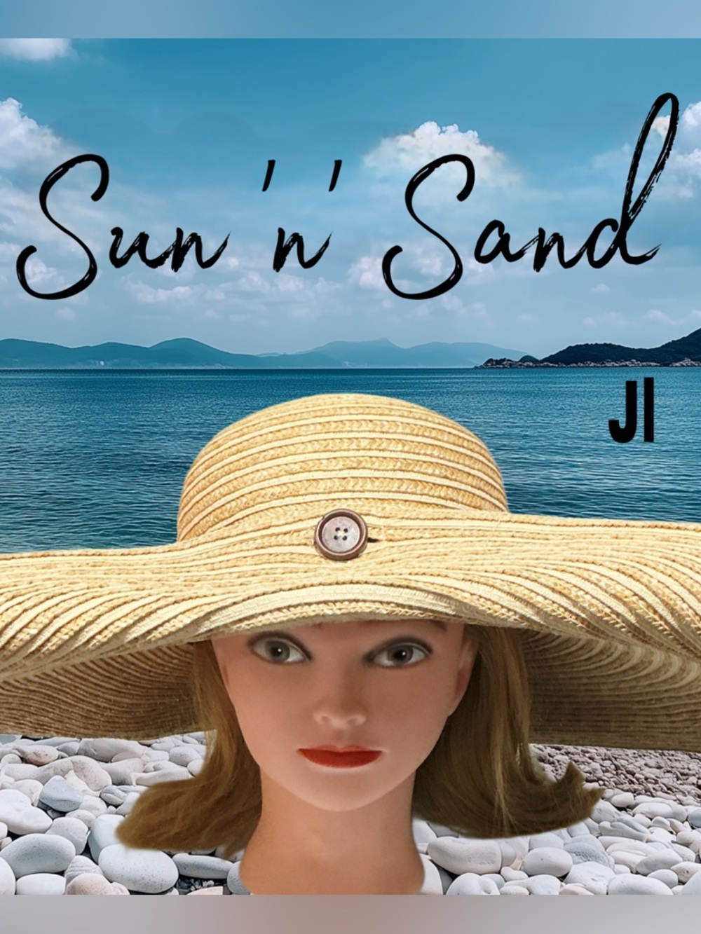 SUN N SAND Oversized Wide Brim Straw Sun Hat with Inner Adjustable Band UPF50